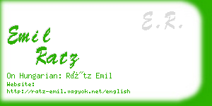 emil ratz business card